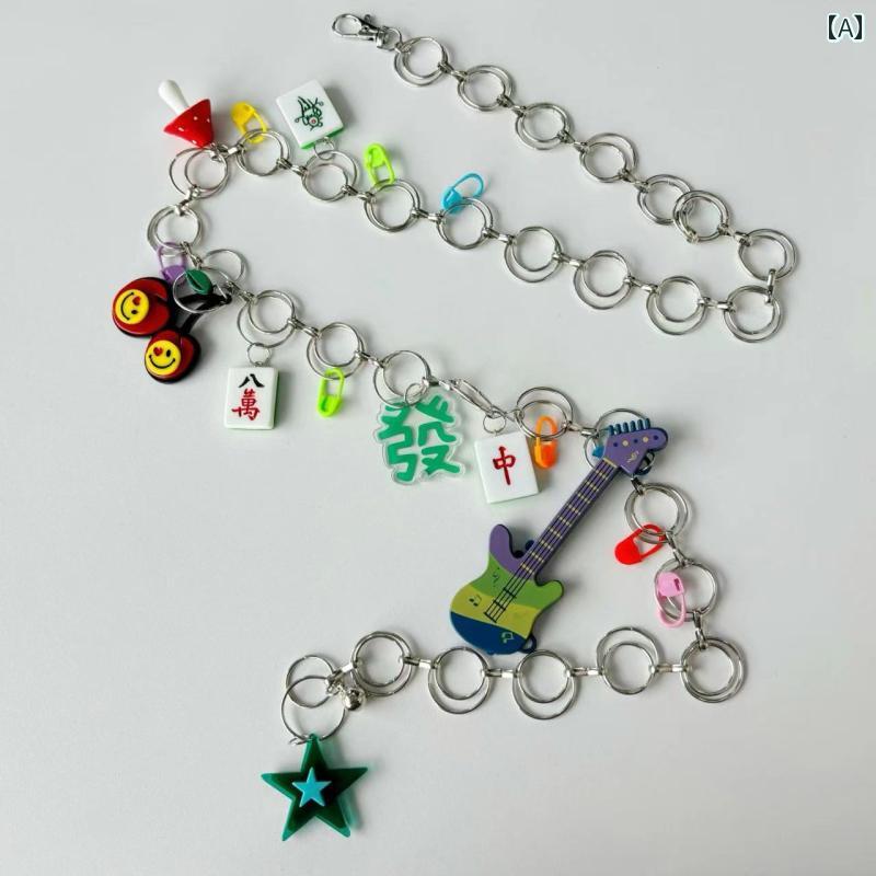 ウエストチェーン レディース 子供っぽい 麻雀 クール ホットガール ユニーク アクセサリー 装飾 個性..