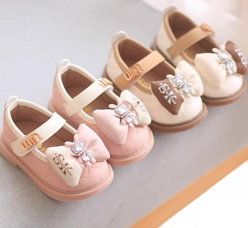 ベビーシューズ 子供 靴 女の子 ソフト ソール カジュアル シンプル リボン おしゃれ 軽量 快適 アンチキック シューズ