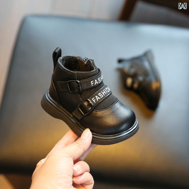 女の子 赤ちゃん 靴 秋冬 ショートブーツ 綿 かわいい シューズ ソフトソール 滑りにくい 幼児 ベビー ..