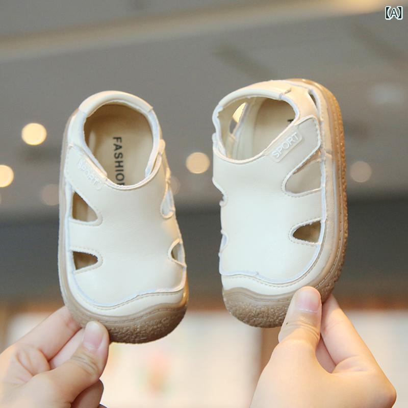 サンダル ベビー 幼児 履きやすい 子供 靴 キッズ 夏 男の子 赤ちゃん 通気性 シューズ ソフトソール ..