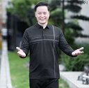 ポロシャツ 長袖 カジュアル トップス レジャー ゴルフ デイリー 中年 男性用 Tシャツ 薄手 襟 お父さん プレゼント 爽やか ゆったり リラックス ストラ...