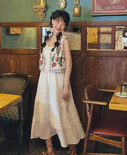 レディース ガール 刺繍 ショートベスト レトロ エスニック カーディガン ボヘミアン ヴィンテージ ロングワンピース ユニーク ファッション ストリート おしゃれ かわいい 旅行 リゾート レディース ガール 刺繍 ショートベスト レトロ エスニック カーディガン ボヘミアン ヴィンテージ ロングワンピース ユニーク ファッション ストリート おしゃれ かわいい 旅行 リゾート