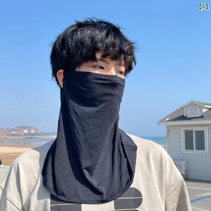 ユニセックス 男女兼用 カップル 日焼け防止 サンバイザー 帽子 フェイスカバー マスク アームカバー 手袋 グローブ セット
