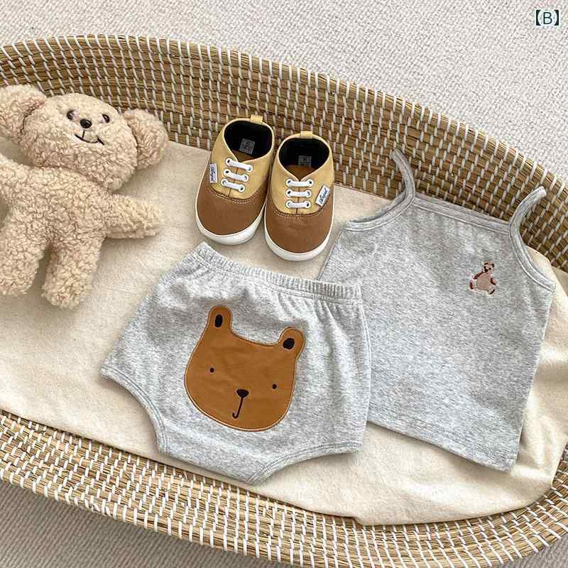 上下セット 肌着 シンプル カジュアル かわいい ベビー 赤ちゃん キッズ 乳幼児 子...