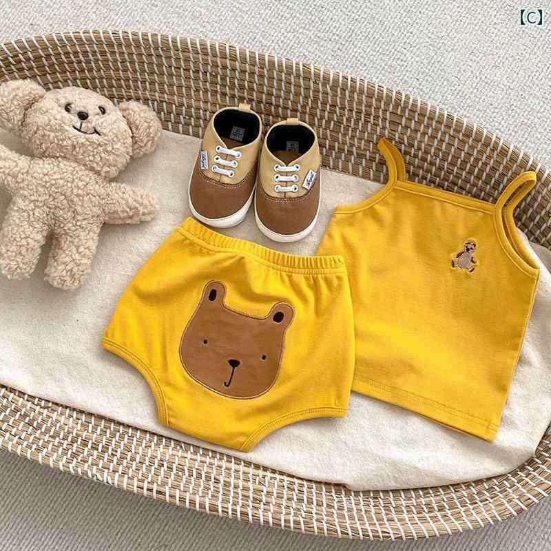上下セット 肌着 シンプル カジュアル かわいい ベビー 赤ちゃん キッズ 乳幼児 子...