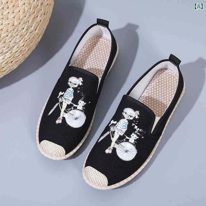 スリッポン フラット 履きやすい レディース 女性用 婦人用 靴 シューズ スニーカー カジュアル 通気性..