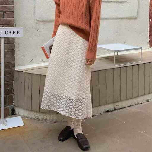 レース レトロ ニット レースロングスカート レディース 花刺繍レーススカート Aライン タイト ゆったり ガーリー 日常使い デート 女子会 学生 専門学生 レース レトロ ニット レースロングスカート レディース 花刺繍レーススカート Aライン タイト ゆったり ガーリー 日常使い デート 女子会 学生 専門学生