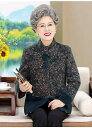 おばあちゃん 秋冬 唐装 ジャケット レディース 冬服 裏起毛 厚手 60代 70代 婦人服 母の日ギフト ポケット 花モチーフ模様 フリース 暖かい 防寒