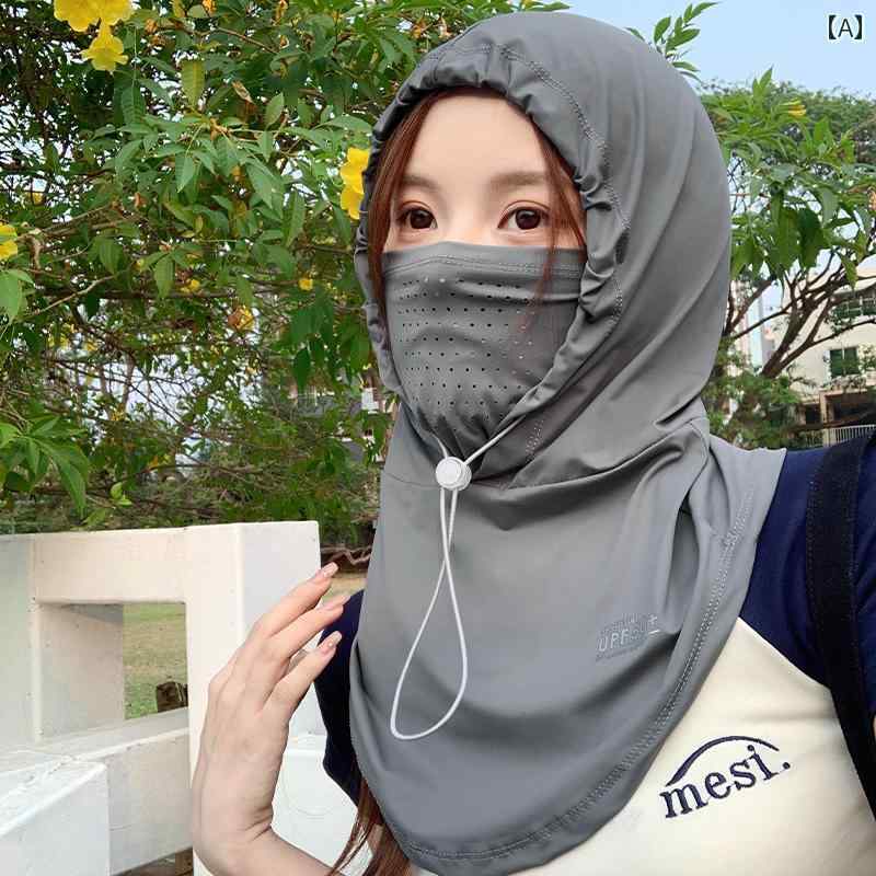 帽子 冷感 日焼け防止 女性用 紫外線 防止 ライディング ベール 夏 屋外 フェイシャルマスク