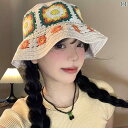 バケット ハット 帽子 花 フィッシャーマン ハット 女性用 ウール きれいめ かわいい おしゃれ ドーム
