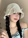 レディース カジュアル 帽子 バケット ハット 日焼け防止 シンプル リボン付き ガーリー おしゃれ 快適