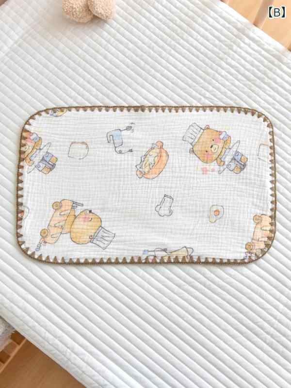 ベビー 赤ちゃん用品 新生児 枕 タオル クッション フラット ピロー 快適 柄物 アニマル モチーフ かわいい おしゃれ