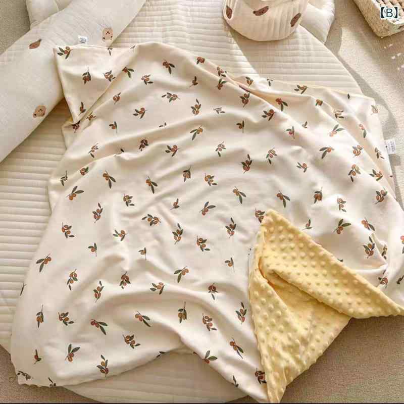 2層 キルト 子供 ベビー 小さい ふんわり 薄手 夏 綿 カバー 赤ちゃん エアコン キュート 新生児 ブランケット