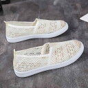 レディース 涼しい サンダル シューズ アジアン エスニック かぎ編みニット風 布靴 夏 薄手 通気性抜群 メッシュ 靴 フラット ソフトソール 柔らかい 疲れにくい 靴 かわいい
