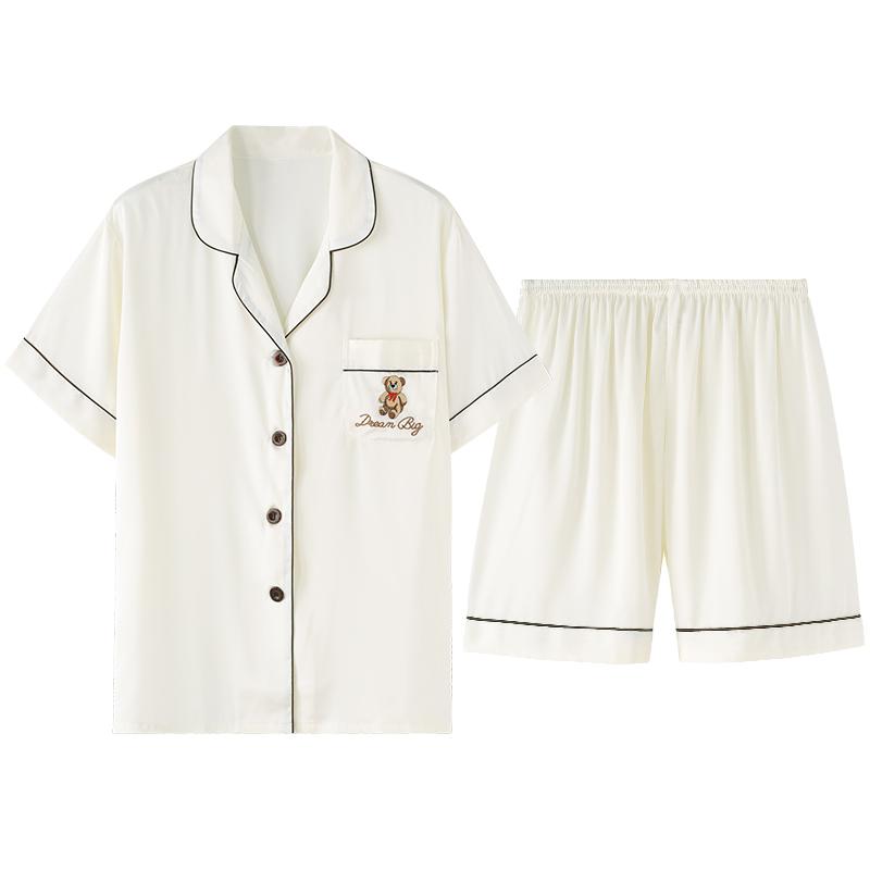 パジャマ ルームウェア セット ナイトウェア レディース 夏 薄氷 ショーツ 半袖 ホーム 大きいサイズ