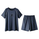 パジャマ ルームウェア セット ナイトウェア メンズ 夏 モーダル コットン 半袖 ショーツ ホーム メンズ 薄氷