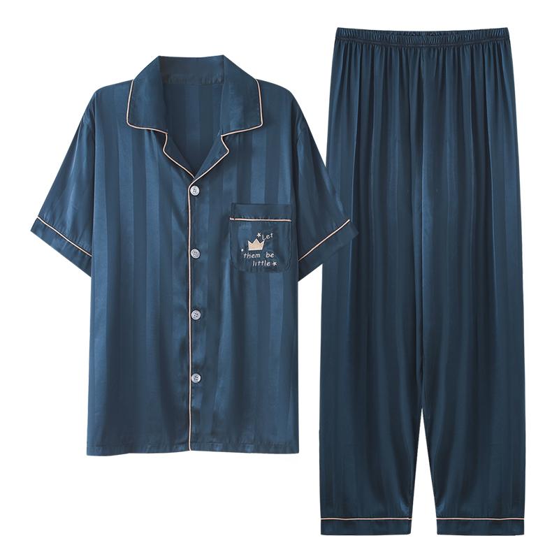 パジャマ ルームウェア セット ナイトウェア メンズ 半袖 ズボン 冷感 ホーム 服 薄手 夏 大きめ サイズ