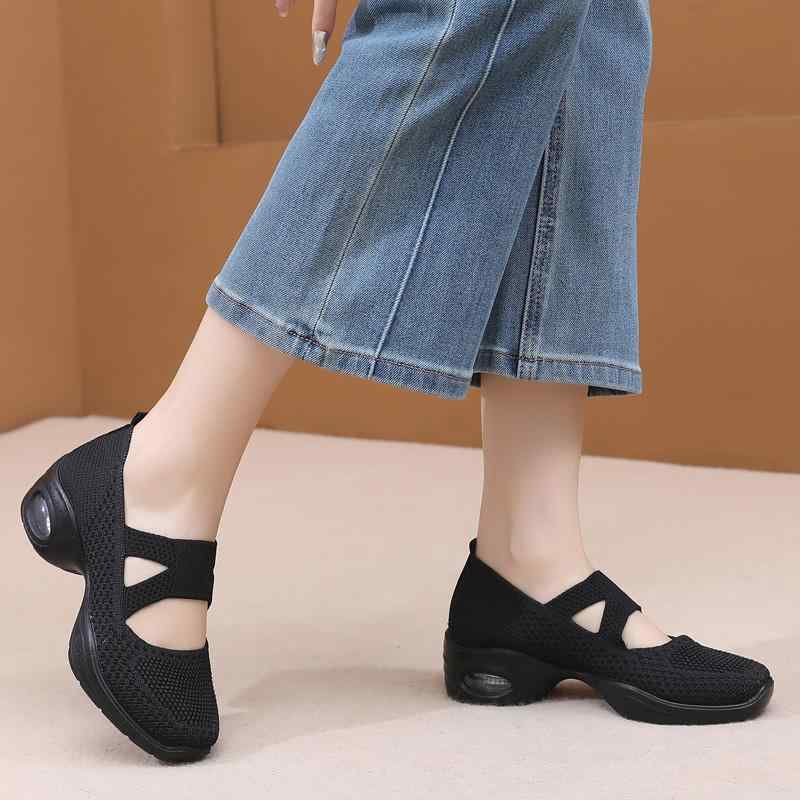 コンフォートシューズ 布靴 履きやすい レディース 通気性がいい フラット シューズ エア クッション シンプル 快適 軽量 万能 ワンステップ