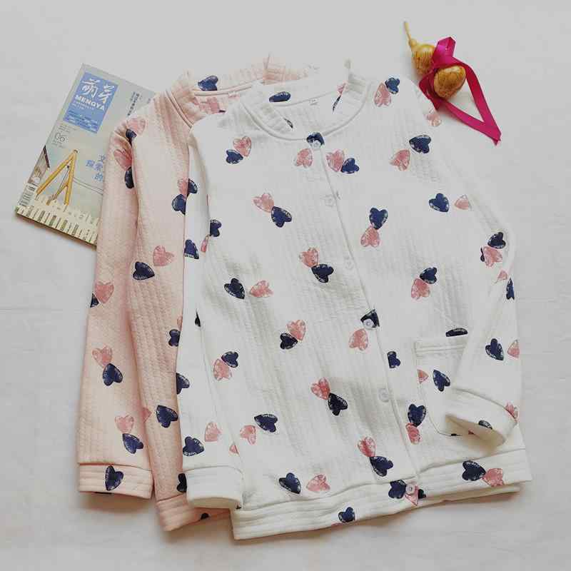 パジャマ ルームウェア 女性用綿 コットン キルティング 秋冬 シンプル おしゃれ アニマル フルーツ 快適 ナイトウェア