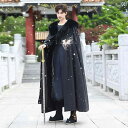 漢服 民族衣装 コスチューム 男性向け 暖かい ベルベット 長袖シャツ 刺繍 毛皮 厚手 ポリエステル アンティーク 衣装 マント レトロ メンズ 冬服 レジャー コスチューム