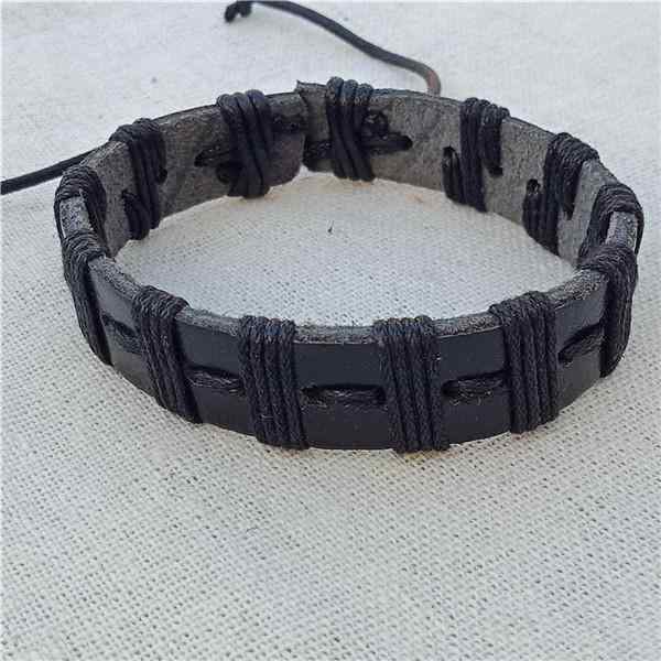 ブレスレット アメリカ 20個 黒 編み込み レザー ブレスレット メンズ レディース カップル 学生 綿 リネン ジュエリー