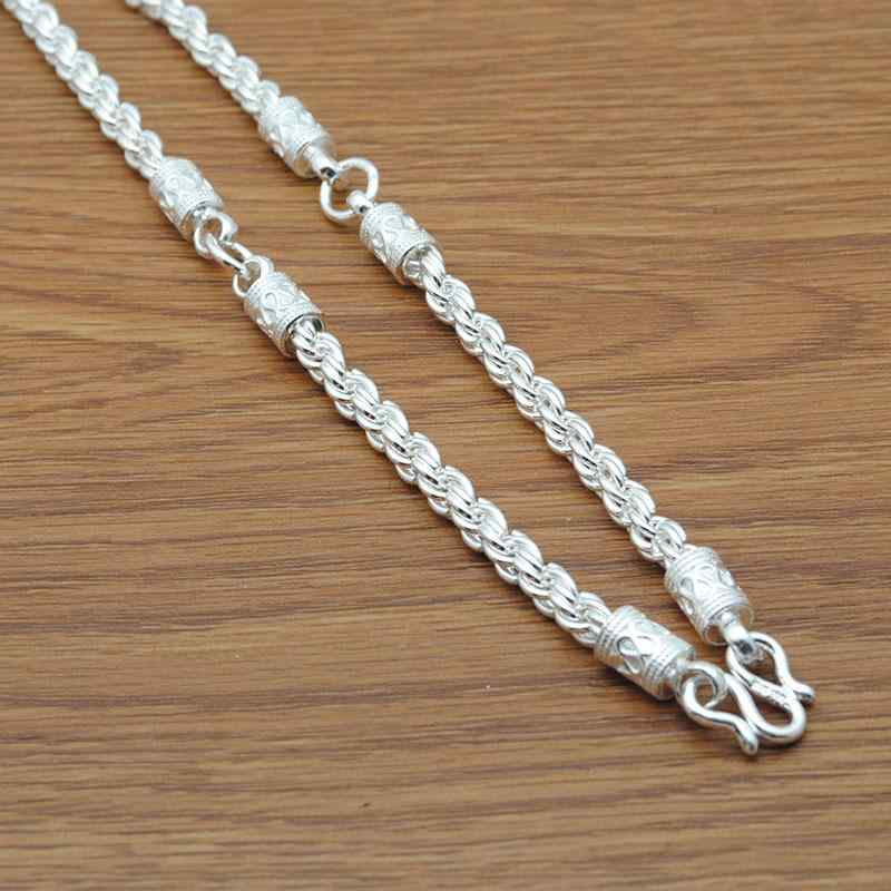 ネックレス スターリング シルバー 男性用 3 吊り 5 吊り タイ 仏陀 チェーン メンズ 女性用 同じ ロング セーター