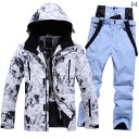 スキー スーツ メンズ 冬 ウィンタースポーツ セットアップ カジュアル モノクロ 通気性 登山 フード レジャー アクティブ アウトドア スノーボード 防寒