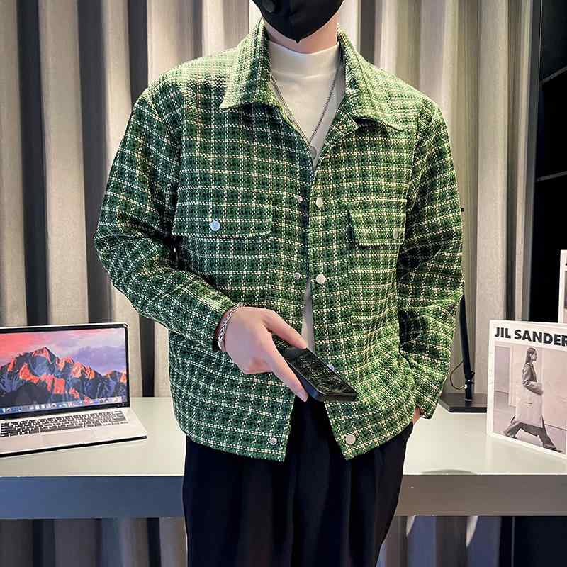 メンズ ジャケット 春秋 チェック柄 シンプル おしゃれ 万能 オフィス カジュアル 快適 アウター 韓国 スタイル
