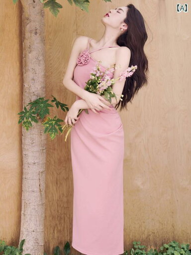 ワンピース フランス ロマンチック ピンク キャミソールドレス セクシー 薔薇 花モチーフ 甘い サスペンダー ドレス ツーピース 夏 肩出し 高級感 ツーピース フィット感 ワンピース フランス ロマンチック ピンク キャミソールドレス セクシー 薔薇 花モチーフ 甘い サスペンダー ドレス ツーピース 夏 肩出し 高級感 ツーピース フィット感
