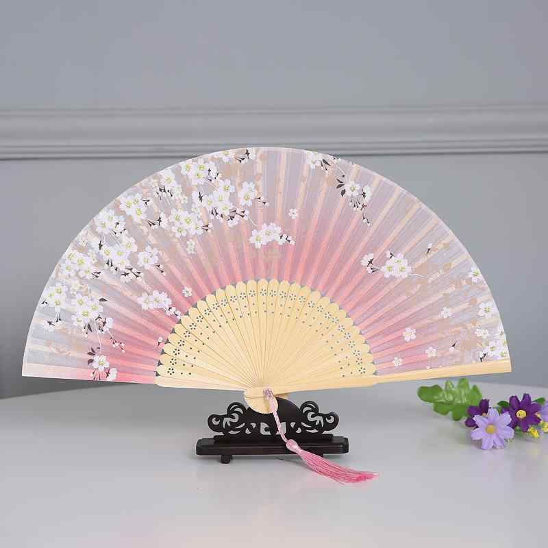 扇子 竹 おしゃれ ファッション 小物 女性 レトロ 漢服 プレゼント ダンス チャイナ風 工芸品 花柄 フ..