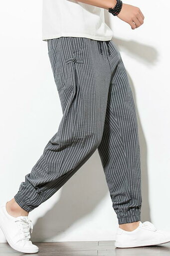 カジュアル パンツ チャイナ風 メンズ 軽量 レトロ 唐装 ロング 伝統的 パンツ 漢服 ストライプ エレガント 通気性 リネン ストレート 薄手 カジュアル パンツ チャイナ風 メンズ 軽量 レトロ 唐装 ロング 伝統的 パンツ 漢服 ストライプ エレガント 通気性 リネン ストレート 薄手