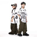 子供用 キッズウェア ストリート ヒップホップ ファッション ダンス パフォーマンス 衣装 ゆったり 速乾 半袖 セットアップ ユース かっこいい クール カジュアル イベント ボーイ ガール