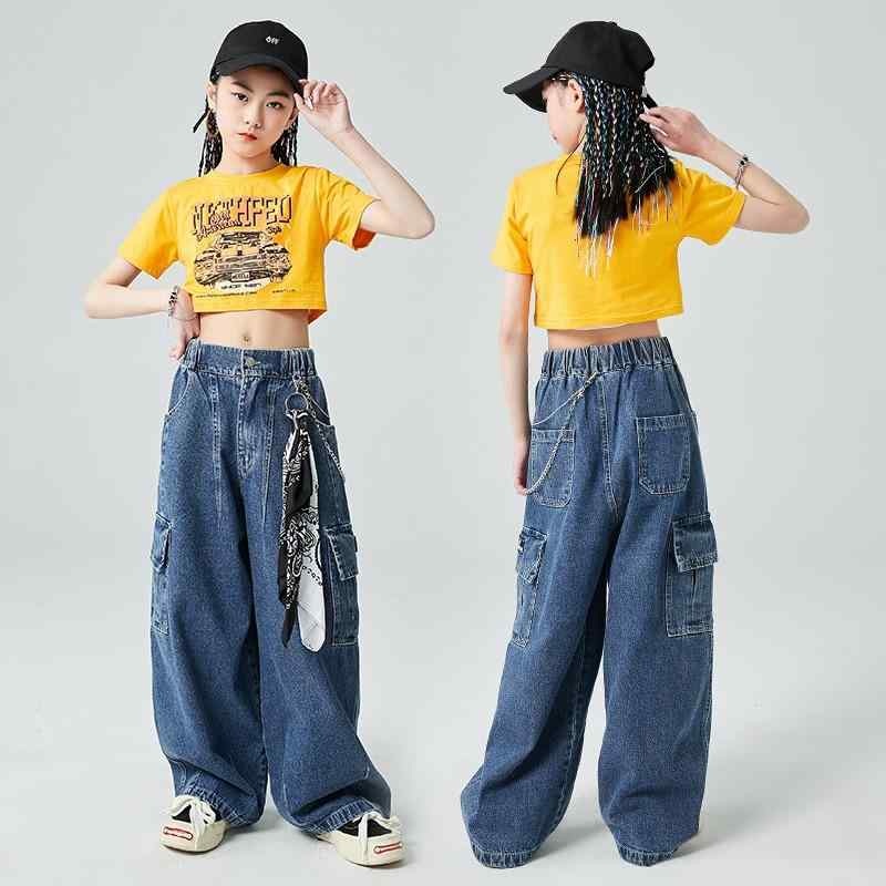 女の子 キッズ 子供服 ダンス 衣装 ヒップホップ ジャズ ストリート パフォーマンス 練習着 夏 元気 レトロ ヴィンテージライク おしゃれ