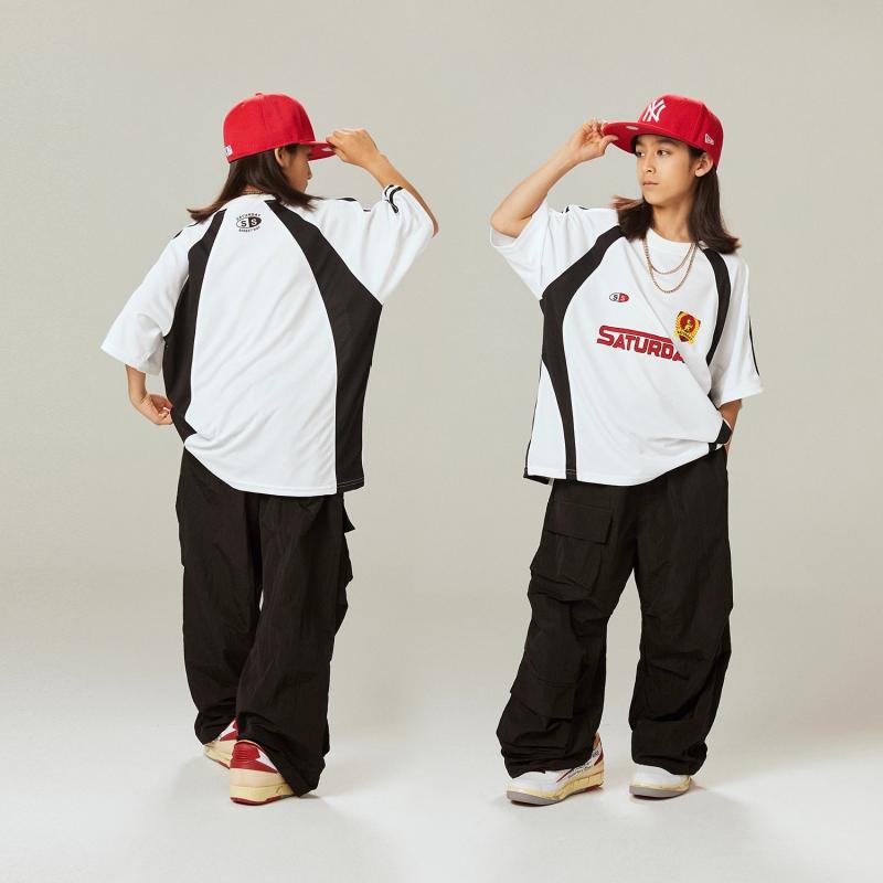 キッズ 子供服 セット ストリート ダンス コーデ 衣装 スポーティー ヒップホップ 男女 パフォーマンス ジャズ おしゃれ 映え ユニフォーム ゲームシャツ スポカジ