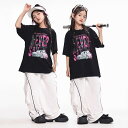 男の子 ヒップホップ ストリート ダンス 子供用 Tシャツ セット キッズ用 ガール パフォーマンス ジャージ パンツ 夏