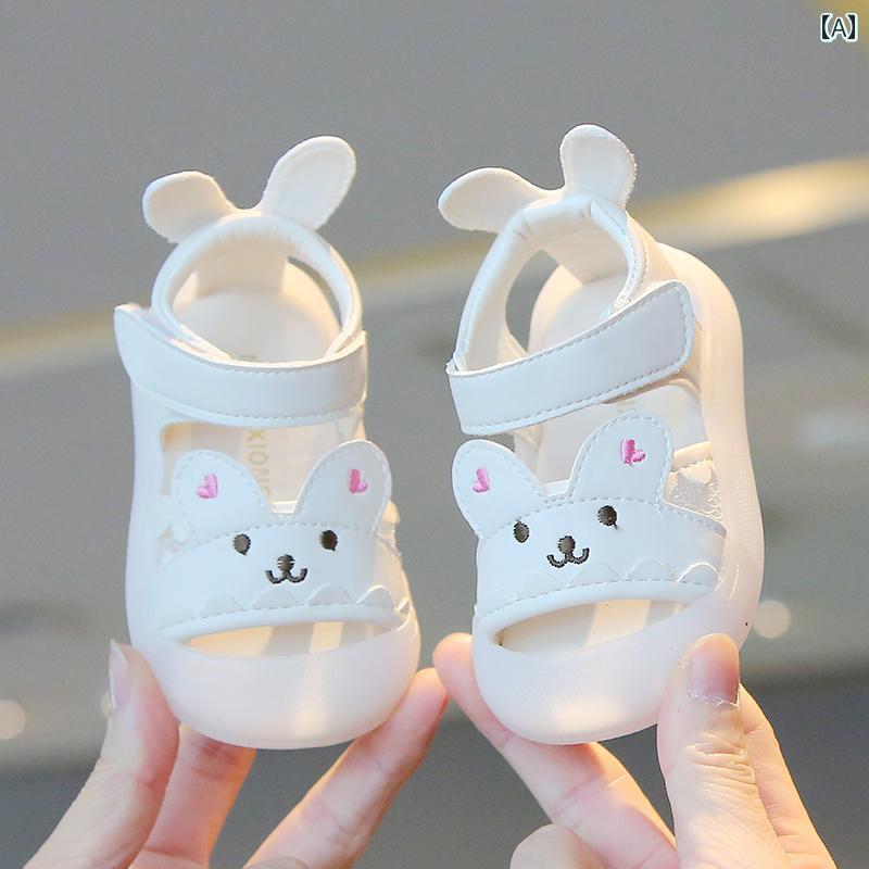 サンダル かわいい 赤ちゃん 幼児 靴 夏 衝突 防止 ベビー ガール ソフト ソール 滑り止め ガールズ シ..