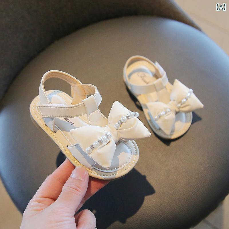 ベビー サンダル 女の子 赤ちゃん プリンセス シューズ 夏 スタイル 子供 幼児 靴 ソフト ソール 滑り..