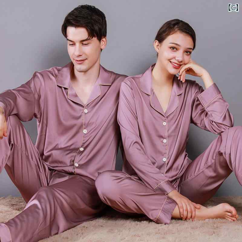 パジャマ ルームウェア 夫婦 レディース 秋 冷感 長袖 薄手 メンズ 春秋 上品 大きいサイズ スーツ カップル 同棲