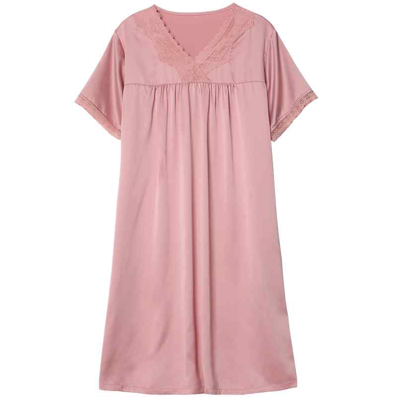 パジャマ ルームウェア レディース 夏 シルク 冷感 薄手 フォレストアンテロープ vネック ラグジュアリー 半袖