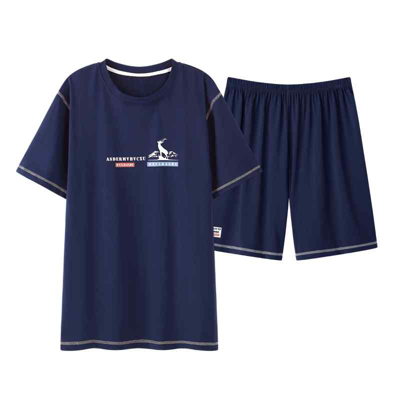 夏 パジャマセット メンズ モーダル生地 半袖 大きめサイズ 快適 ラグジュアリー ルームウェア