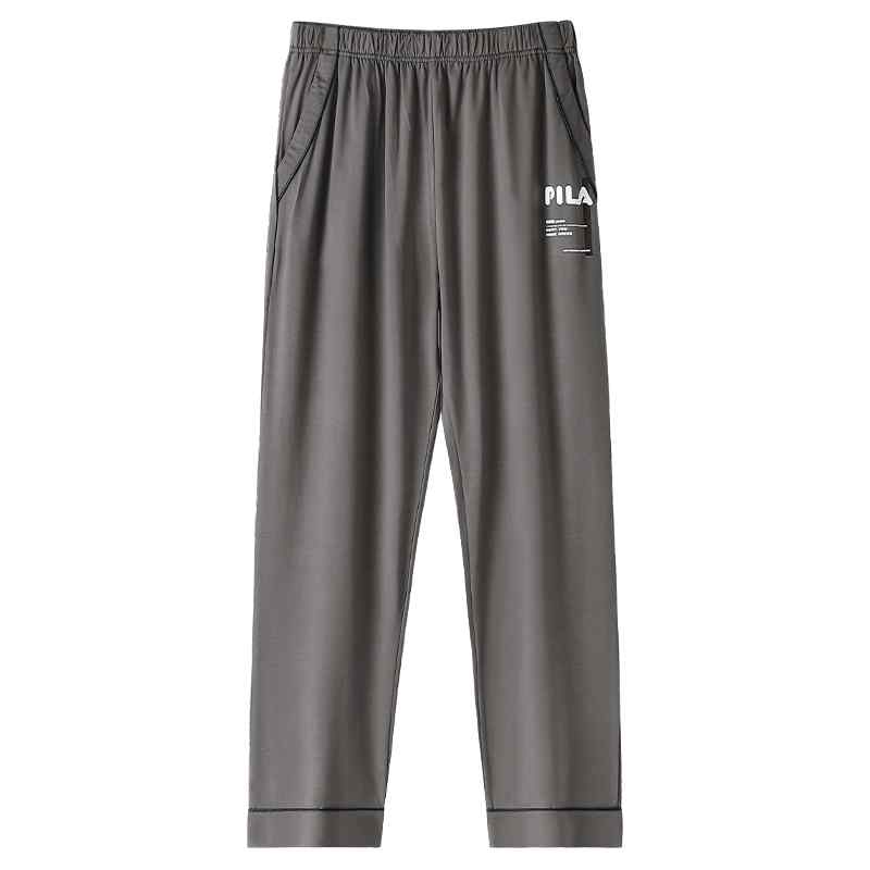 メンズ 綿 ラグジュアリー ロング丈 パジャマ パンツ ズボン 夏 薄手 カジュアル ニット生地 中腰 男性