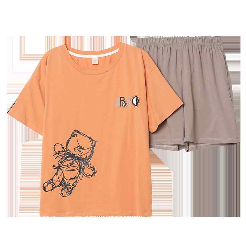 夏 レディース向け 綿素材 パジャマセット 短袖 ショート丈 高齢 レディース リラックス カジュアル 家庭