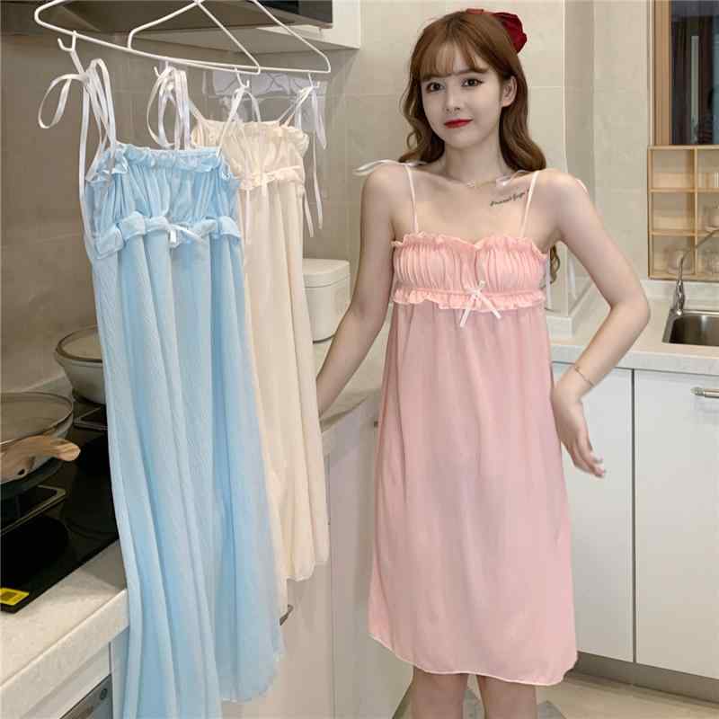 パジャマ 宮殿 サスペンダー ナイトガウン レディース 夏 薄手 ハイエンド 魅惑的 甘くて かわいい ナイトウェア ルームウェア