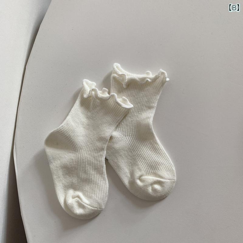 女の子 赤ちゃん 靴下 春夏 綿 靴下 プリンセス 快適 赤ちゃん 子供 ミッド カーフ ソックス ショート ソックス