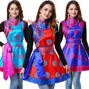 レディース モンゴル ベスト ミドル丈 春夏 アウター レディース モンゴル 服 日常 生活 チョッキ ベスト スカート スタンドカラー