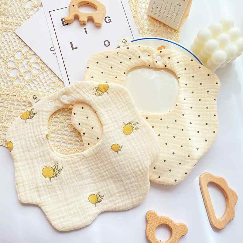 ベビー 新生児 雑貨 ガーゼ よだれかけ ビブ スタイ 綿 唾液 ナプキン 春夏 薄手 綿糸6層 赤ちゃん コットン