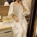 パジャマ ネグリジェ レディース プリンセス 寝間着 夏 薄手 綿 ガーゼ フェアリー ホーム 妊婦 ワンピース