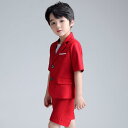 子供 スーツ 夏 セット 韓国 無地 男の子 赤い ステージ パフォーマンス メンズ キッズ プリティッシュ