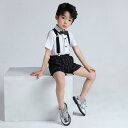 子供 4点セット 夏 男の子 チェック柄 韓国 パフォーマンス キッズ 半袖 メンズ パーティー お呼ばれ