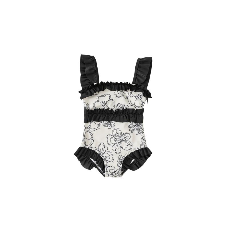 キッズファッション 水着 ワンピース レース 花柄 かわいい プリンセス プール 水遊び 幼児 子供 夏